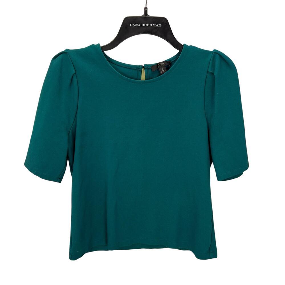 J. Crew Blue Puff Sleeve Pointe Top Blouse Size Small